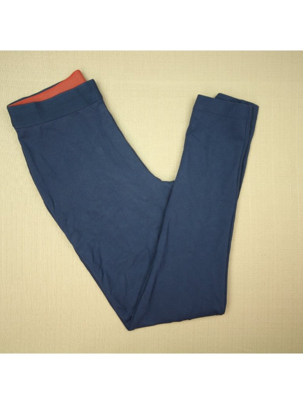 Boden High Waist Pull On Leggings Women's Size 8 Navy Blue Back Seamed Leg